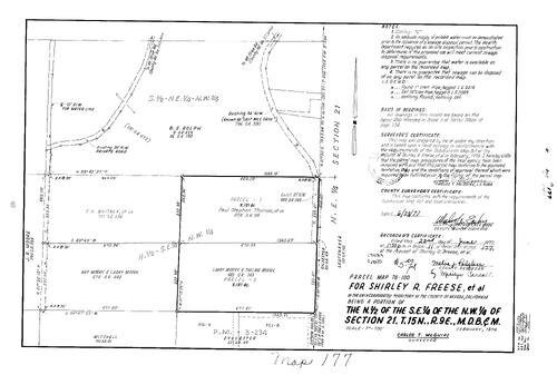 Click to see Parcel Map Book 11, pg. 177 (1977) of Nevada County Recorders Parcel Maps Book 11