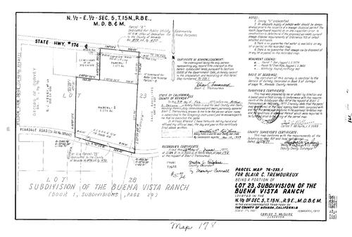 Click to see Parcel Map Book 11, pg. 178 (1977) of Nevada County Recorders Parcel Maps Book 11