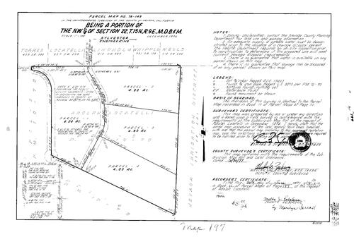 Click to see Parcel Map Book 11, pg. 197 (1977) of Nevada County Recorders Parcel Maps Book 11
