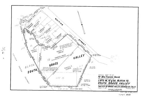 Click to see Parcel Map Book 11, pg. 201 (1977) of Nevada County Recorders Parcel Maps Book 11