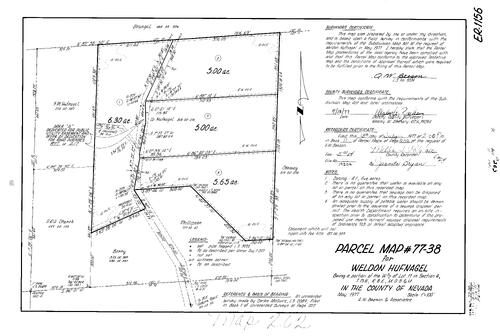 Click to see Parcel Map Book 11, pg. 202 (1977) of Nevada County Recorders Parcel Maps Book 11