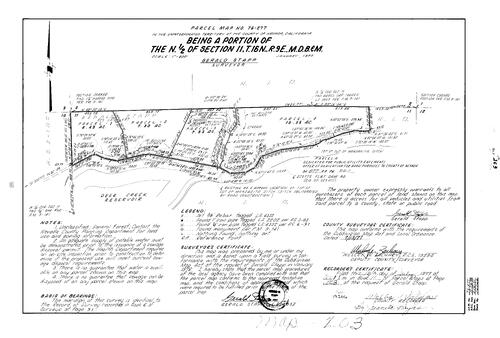 Click to see Parcel Map Book 11, pg. 203 (1977) of Nevada County Recorders Parcel Maps Book 11