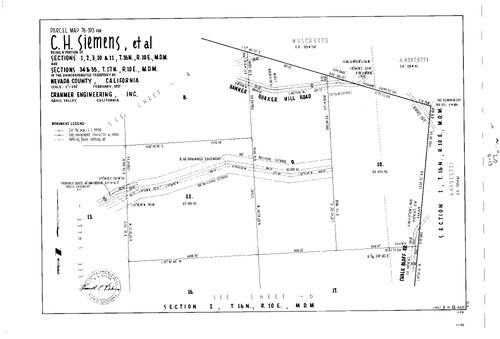 Click to see Parcel Map Book 11, pg. 210 (1977) of Nevada County Recorders Parcel Maps Book 11