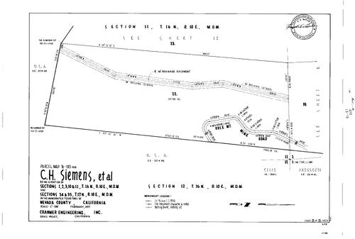 Click to see Parcel Map Book 11, pg. 210 (1977) of Nevada County Recorders Parcel Maps Book 11