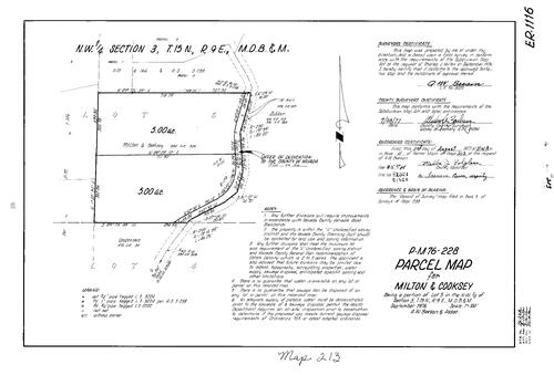 Click to see Parcel Map Book 11, pg. 213 (1977) of Nevada County Recorders Parcel Maps Book 11
