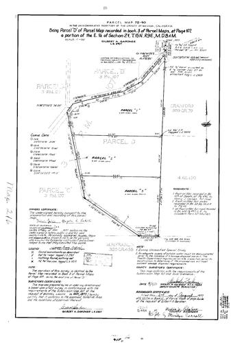 Click to see Parcel Map Book 11, pg. 216 (1977) of Nevada County Recorders Parcel Maps Book 11