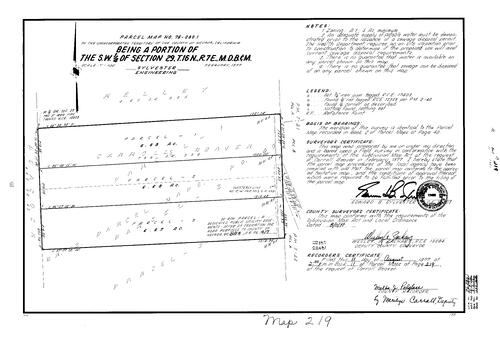 Click to see Parcel Map Book 11, pg. 219 (1977) of Nevada County Recorders Parcel Maps Book 11