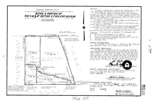 Click to see Parcel Map Book 11, pg. 224 (1977) of Nevada County Recorders Parcel Maps Book 11