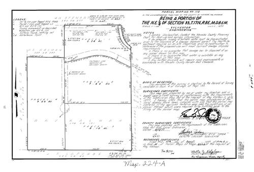 Click to see Parcel Map Book 11, pg. 224-A (1977) of Nevada County Recorders Parcel Maps Book 11