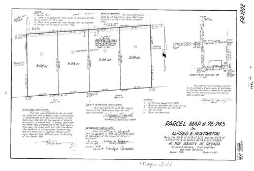 Click to see Parcel Map Book 11, pg. 231 (1977) of Nevada County Recorders Parcel Maps Book 11