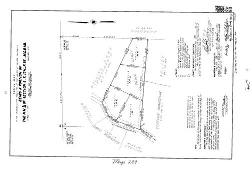 Click to see Parcel Map Book 11, pg. 239 (1977) of Nevada County Recorders Parcel Maps Book 11
