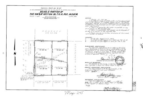 Click to see Parcel Map Book 11, pg. 245 (1977) of Nevada County Recorders Parcel Maps Book 11