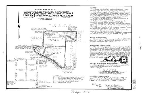 Click to see Parcel Map Book 11, pg. 246 (1977) of Nevada County Recorders Parcel Maps Book 11
