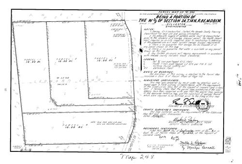 Click to see Parcel Map Book 11, pg. 248 (1977) of Nevada County Recorders Parcel Maps Book 11