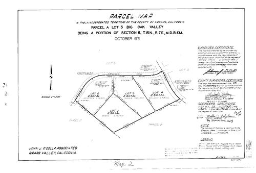 Click to see Parcel Map Book 12, pg. 2 (1977) of Nevada County Recorders Parcel Maps Book 12