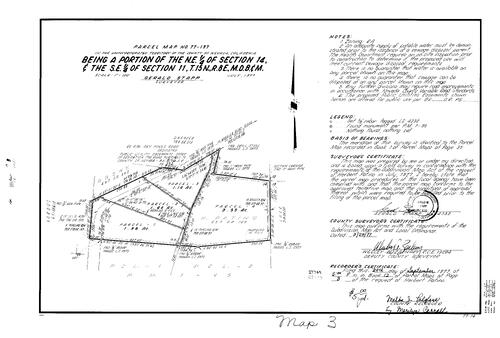 Click to see Parcel Map Book 12, pg. 3 (1977) of Nevada County Recorders Parcel Maps Book 12