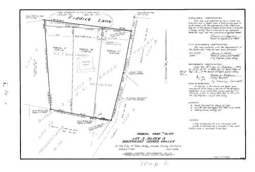 Click to see Parcel Map Book 12, pg. 6 (1977) of Nevada County Recorders Parcel Maps Book 12