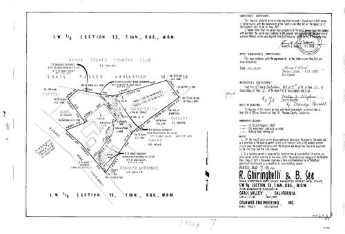 Click to see Parcel Map Book 12, pg. 7 (1977) of Nevada County Recorders Parcel Maps Book 12
