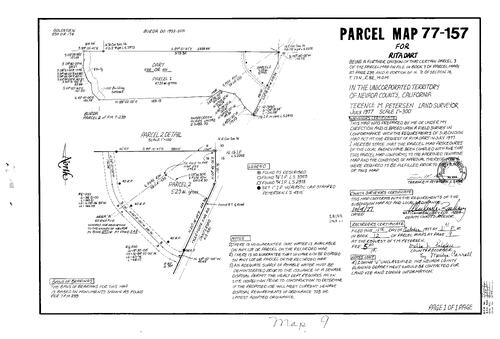 Click to see Parcel Map Book 12, pg. 9 (1977) of Nevada County Recorders Parcel Maps Book 12