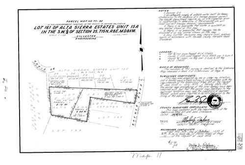 Click to see Parcel Map Book 12, pg. 11 (1977) of Nevada County Recorders Parcel Maps Book 12