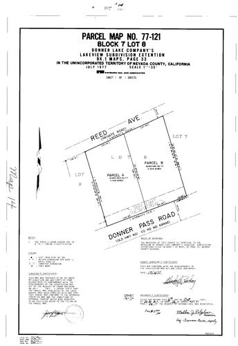 Click to see Parcel Map Book 12, pg. 14 (1977) of Nevada County Recorders Parcel Maps Book 12
