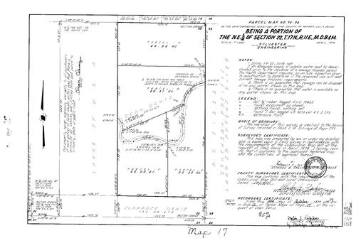 Click to see Parcel Map Book 12, pg. 17 (1977) of Nevada County Recorders Parcel Maps Book 12