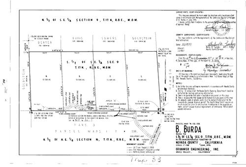 Click to see Parcel Map Book 12, pg. 33 (1977) of Nevada County Recorders Parcel Maps Book 12
