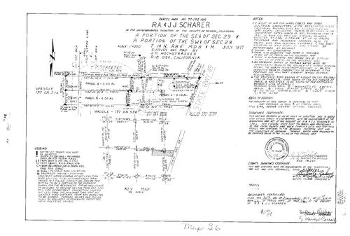 Click to see Parcel Map Book 12, pg. 36 (1977) of Nevada County Recorders Parcel Maps Book 12