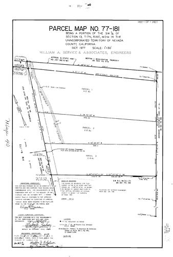 Click to see Parcel Map Book 12, pg. 40 (1977) of Nevada County Recorders Parcel Maps Book 12