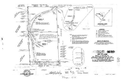 Click to see Parcel Map Book 12, pg. 44 (1977) of Nevada County Recorders Parcel Maps Book 12