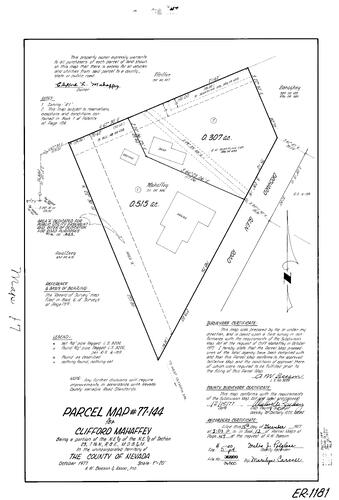 Click to see Parcel Map Book 12, pg. 47 (1977) of Nevada County Recorders Parcel Maps Book 12