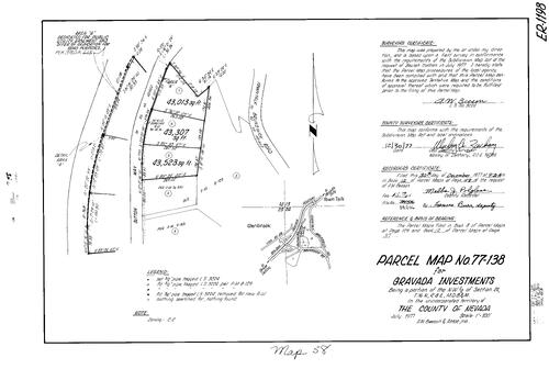 Click to see Parcel Map Book 12, pg. 58 (1977) of Nevada County Recorders Parcel Maps Book 12