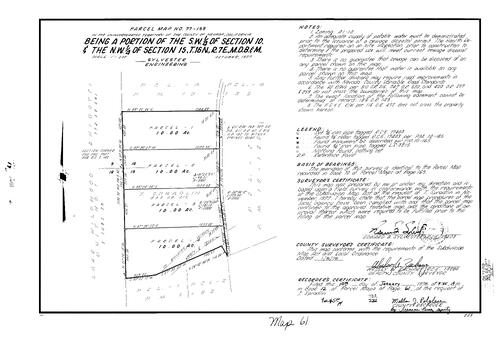 Click to see Parcel Map Book 12, pg. 61 (1978) of Nevada County Recorders Parcel Maps Book 12