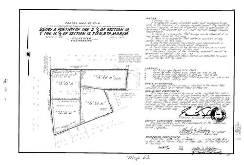 Click to see Parcel Map Book 12, pg. 62 (1978) of Nevada County Recorders Parcel Maps Book 12