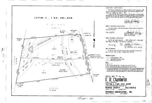 Click to see Parcel Map Book 12, pg. 66 (1978) of Nevada County Recorders Parcel Maps Book 12