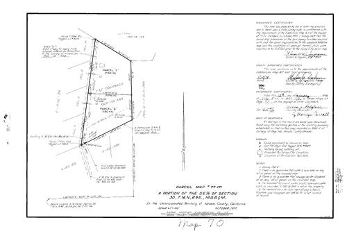 Click to see Parcel Map Book 12, pg. 70 (1978) of Nevada County Recorders Parcel Maps Book 12