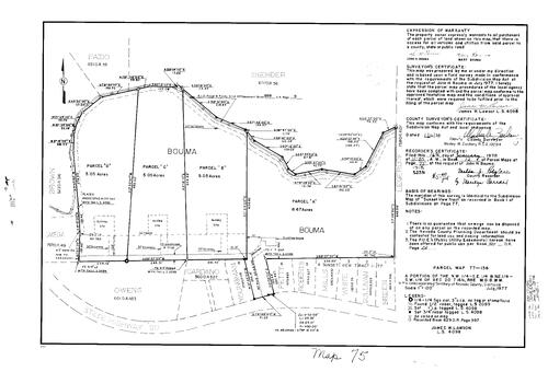 Click to see Parcel Map Book 12, pg. 75 (1978) of Nevada County Recorders Parcel Maps Book 12