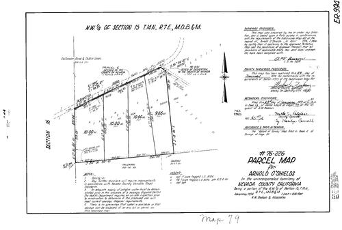 Click to see Parcel Map Book 12, pg. 79 (1978) of Nevada County Recorders Parcel Maps Book 12