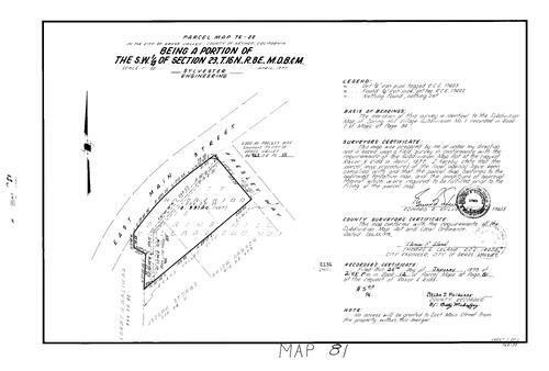 Click to see Parcel Map Book 12, pg. 81 (1978) of Nevada County Recorders Parcel Maps Book 12