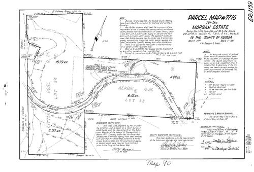 Click to see Parcel Map Book 12, pg. 90 (1978) of Nevada County Recorders Parcel Maps Book 12