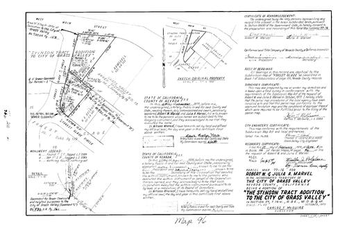 Click to see Parcel Map Book 12, pg. 96 (1978) of Nevada County Recorders Parcel Maps Book 12