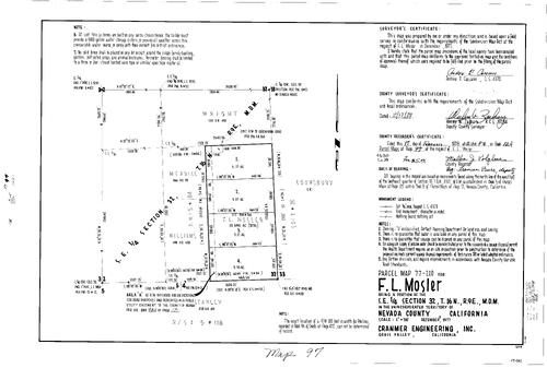 Click to see Parcel Map Book 12, pg. 97 (1978) of Nevada County Recorders Parcel Maps Book 12