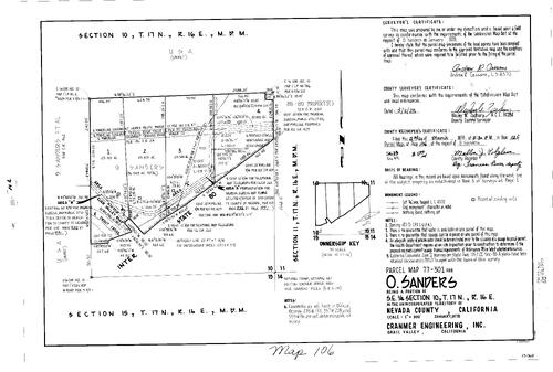 Click to see Parcel Map Book 12, pg. 106 (1978) of Nevada County Recorders Parcel Maps Book 12