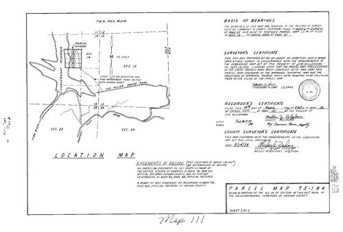 Click to see Parcel Map Book 12, pg. 111 (1978) of Nevada County Recorders Parcel Maps Book 12