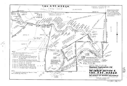 Click to see Parcel Map Book 12, pg. 116 (1978) of Nevada County Recorders Parcel Maps Book 12