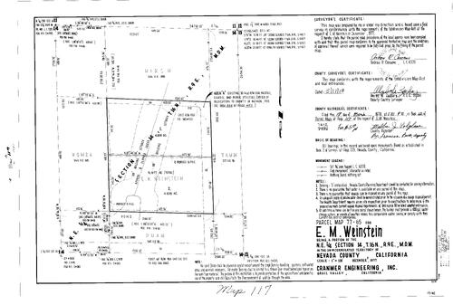 Click to see Parcel Map Book 12, pg. 117 (1978) of Nevada County Recorders Parcel Maps Book 12