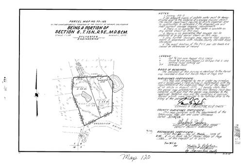 Click to see Parcel Map Book 12, pg. 120 (1978) of Nevada County Recorders Parcel Maps Book 12