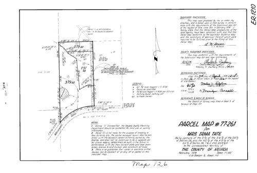 Click to see Parcel Map Book 12, pg. 126 (1978) of Nevada County Recorders Parcel Maps Book 12