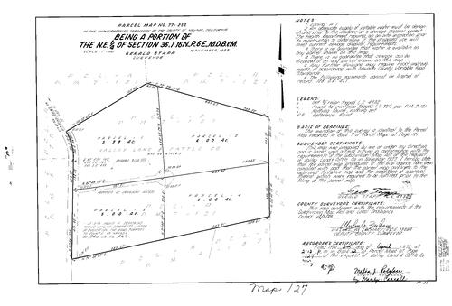 Click to see Parcel Map Book 12, pg. 127 (1978) of Nevada County Recorders Parcel Maps Book 12