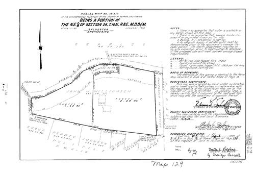 Click to see Parcel Map Book 12, pg. 129 (1978) of Nevada County Recorders Parcel Maps Book 12